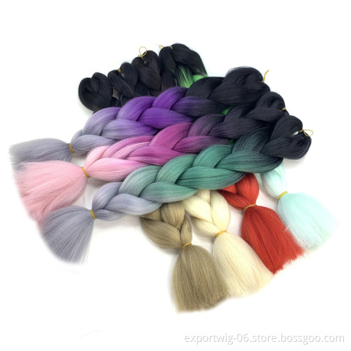 Wholesale synthetic braiding hair in synthetic hair extension african expression private label synthetic braiding hair extension